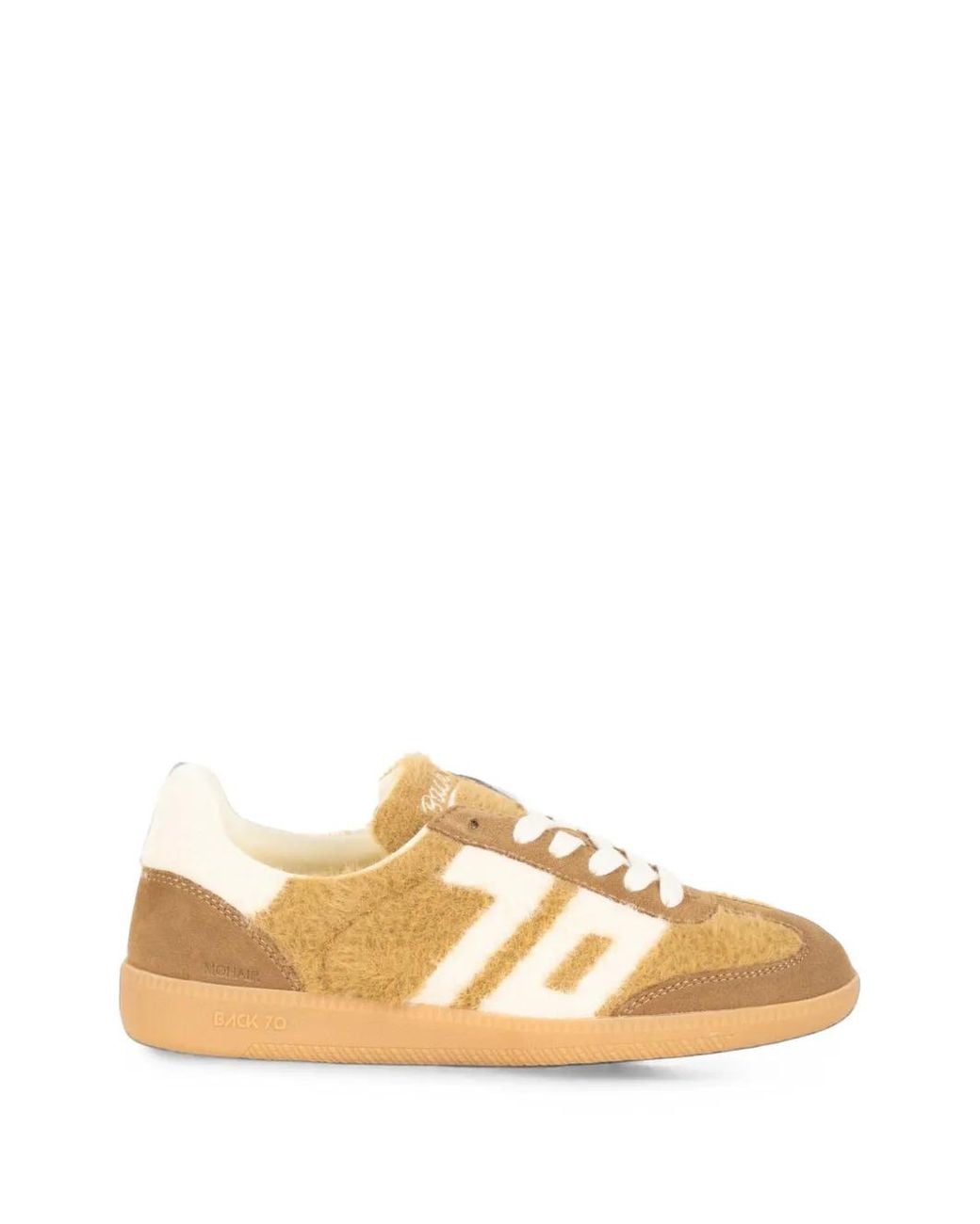 Back 70 Natural Cloud Panelled Faux-Fur Sneakers