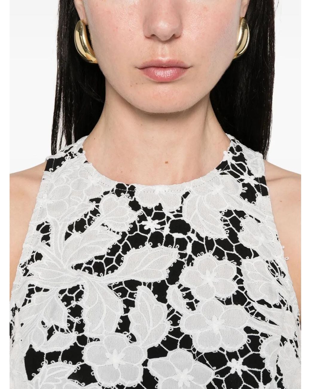ROTATE BIRGER CHRISTENSEN White Anglais A-Line Midi Dress