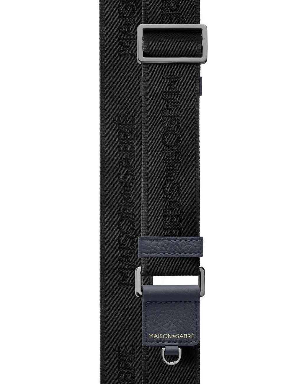 Maison De Sabre Blue Flap Leather Messenger Bag