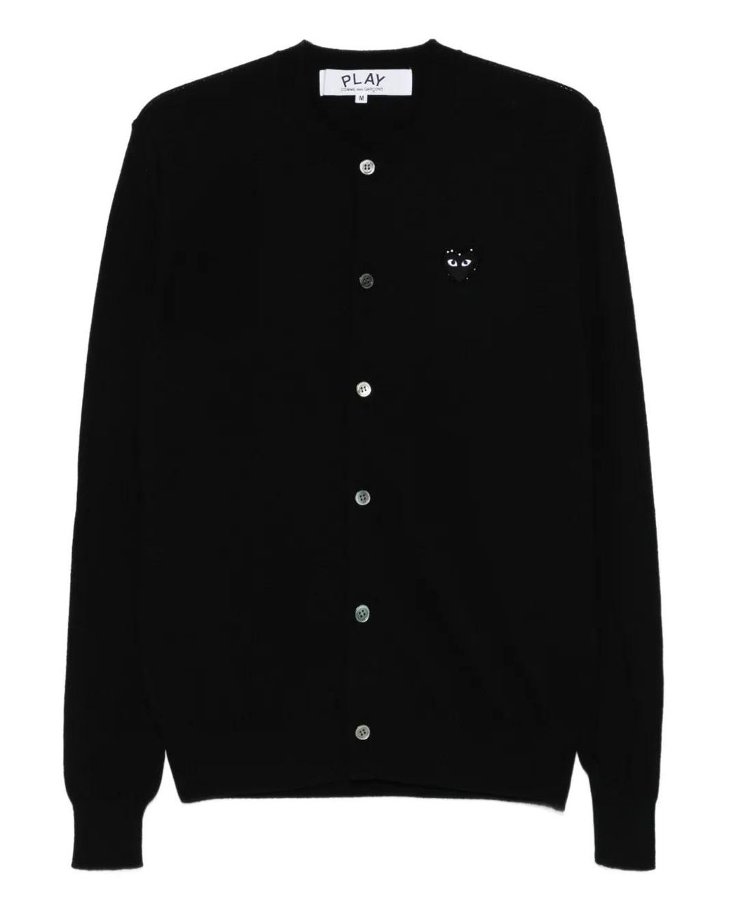 COMME DES GARÇONS PLAY Black Logo-Patch Cardigan