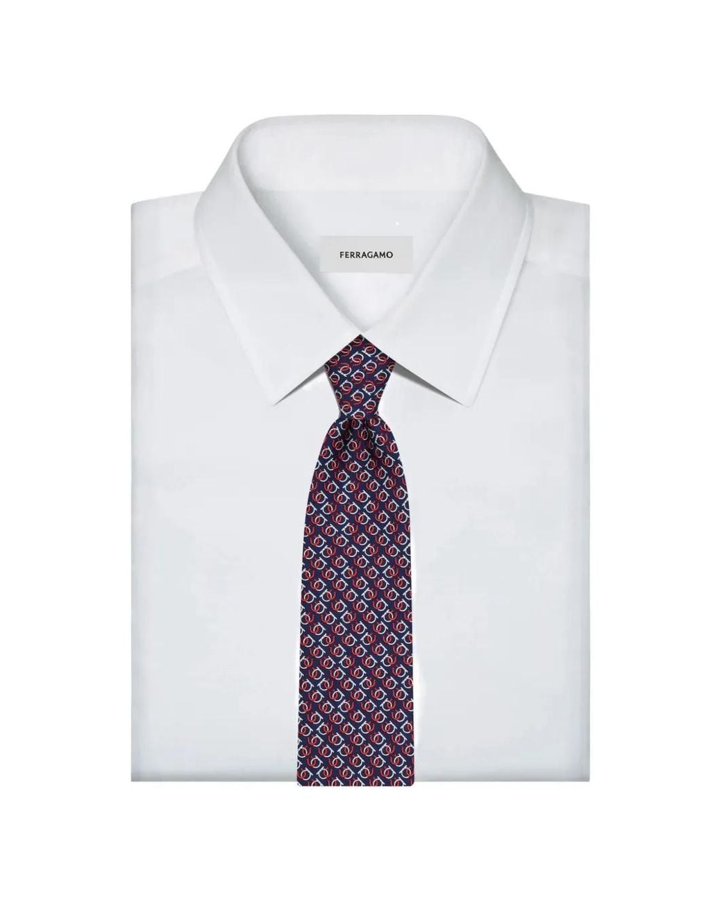 Ferragamo Purple Good Luck Print Silk Tie for men