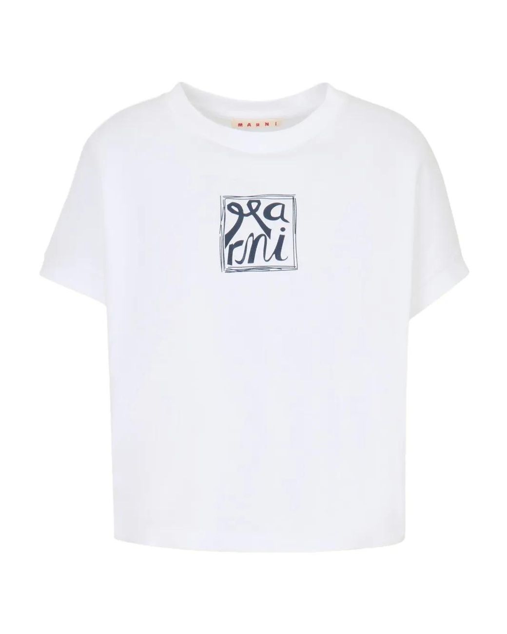 Marni White Logo-Print T-Shirt
