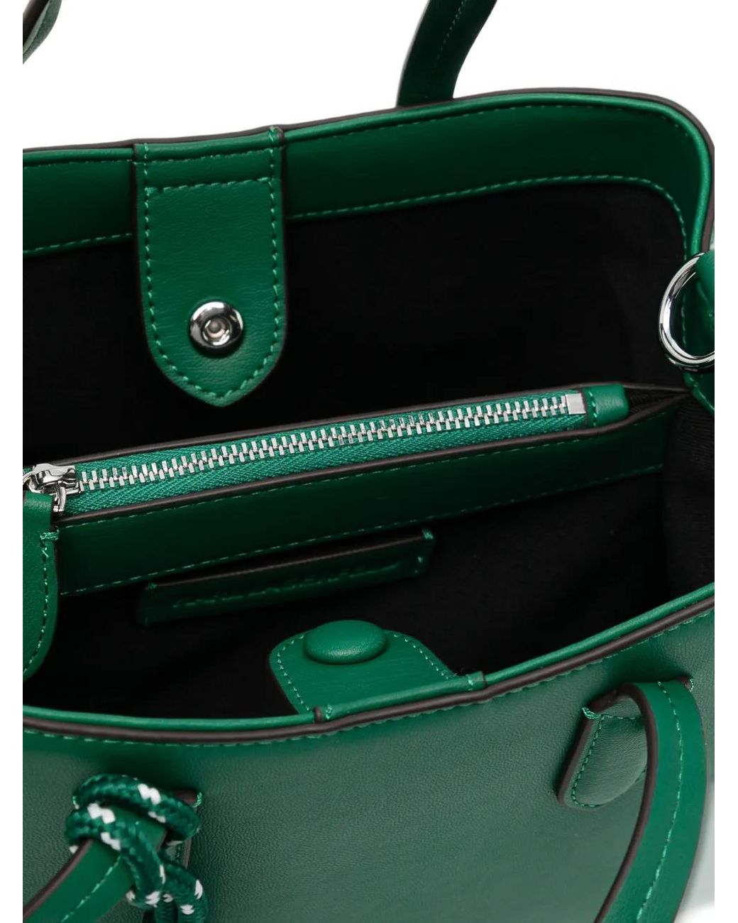 Karl Lagerfeld Green Ikon Smooth Sm Tote Bag