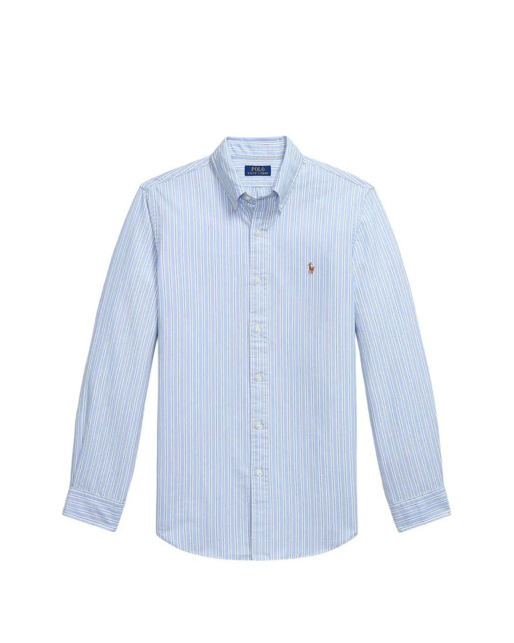 Polo Ralph Lauren Blue Striped Button-Down Shirt for men