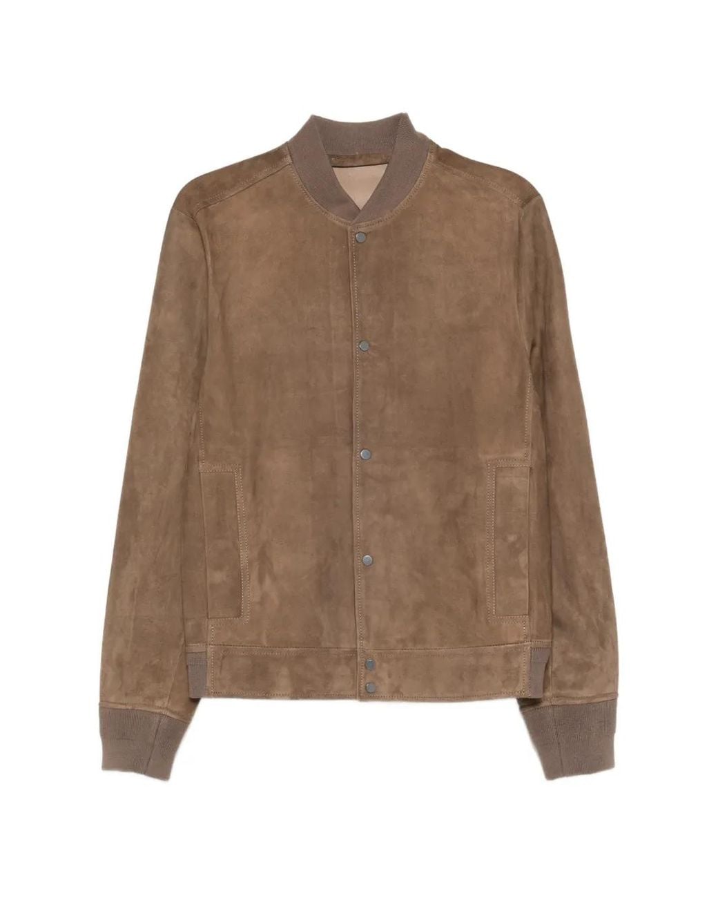 Salvatore Santoro Brown Snap-Button Bomber Jacket for men