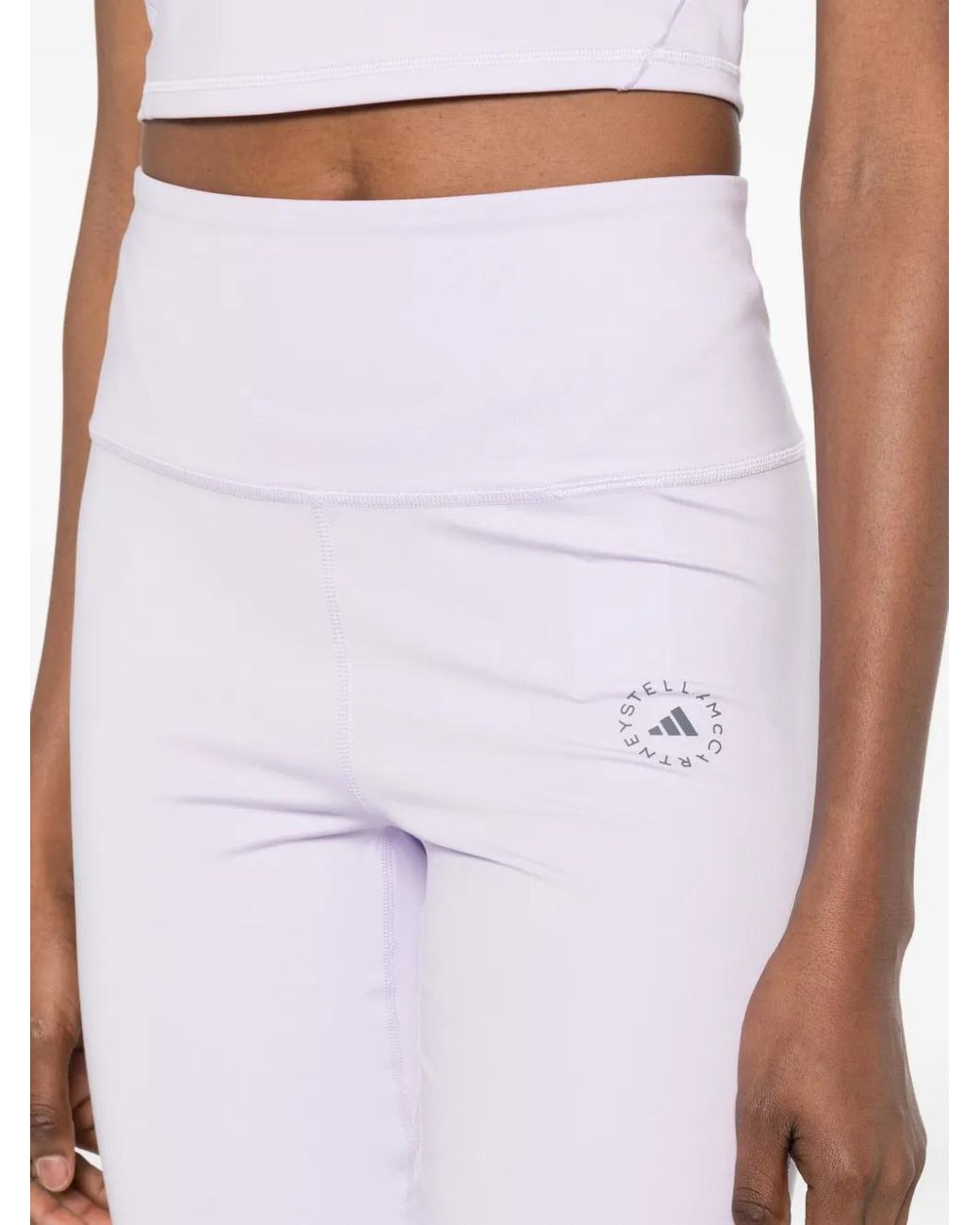 Adidas By Stella McCartney Purple Logo High-Waisted Leggings