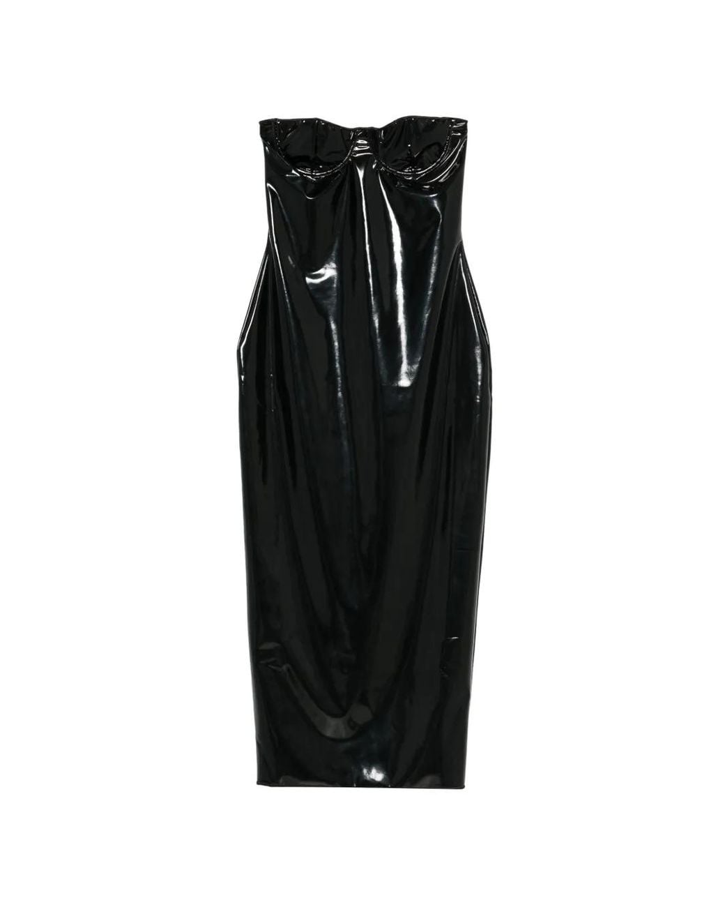 Oseree Strapless Midi-Jurk in het Black