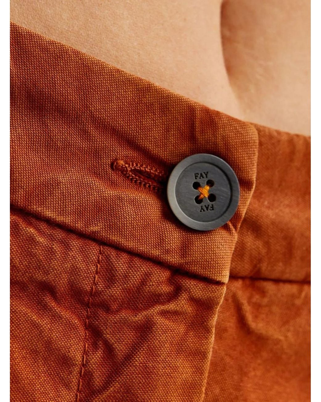 Fay Brown Belt-Loop Shorts