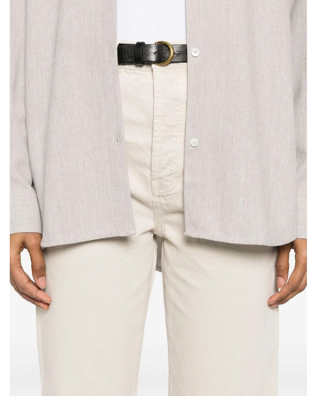Totême  White Twisted-Seam Jeans