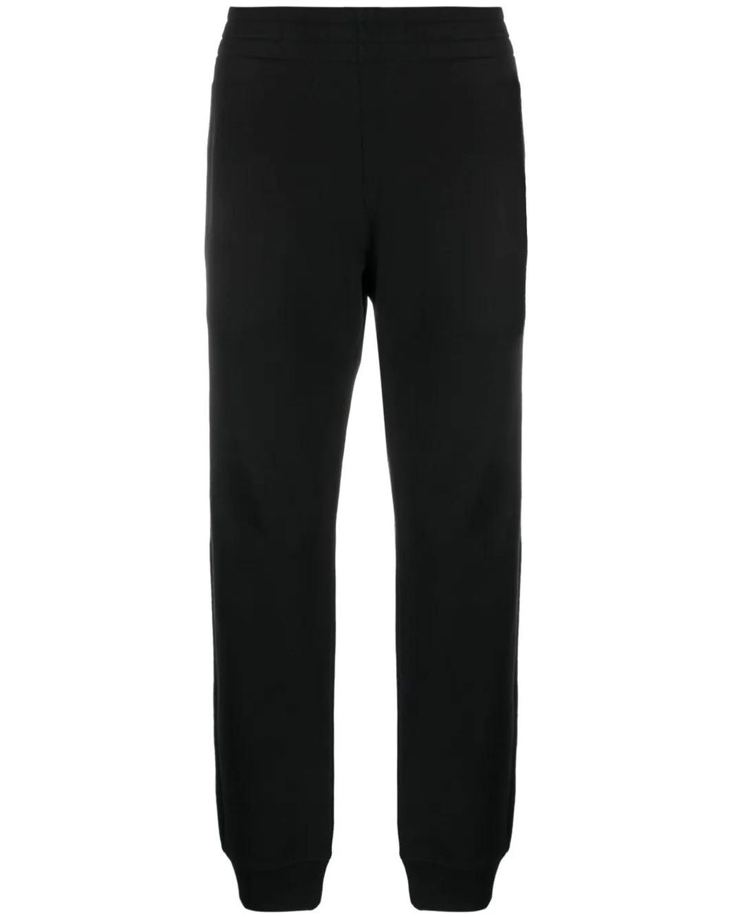 Moschino Black Logo-Patch Elasticated Track Pants for men