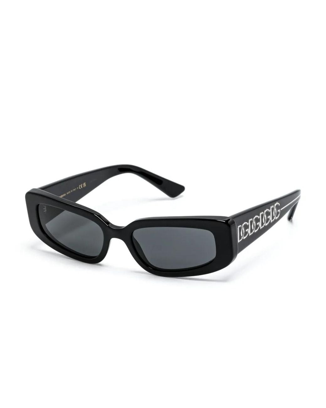 Dolce & Gabbana Black Dna Rectangle-Frame Sunglasses