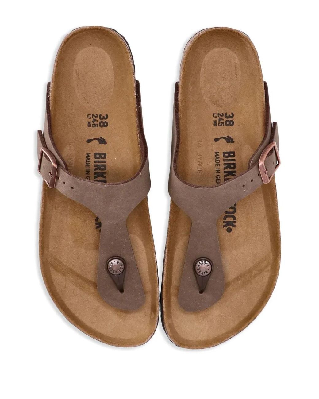 Birkenstock Brown Gizeh Slip-On Leather Sandals