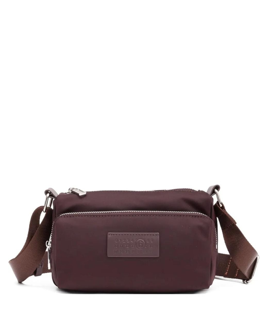 MM6 by Maison Margiela Purple Numeric-Patch Cross Body Bag
