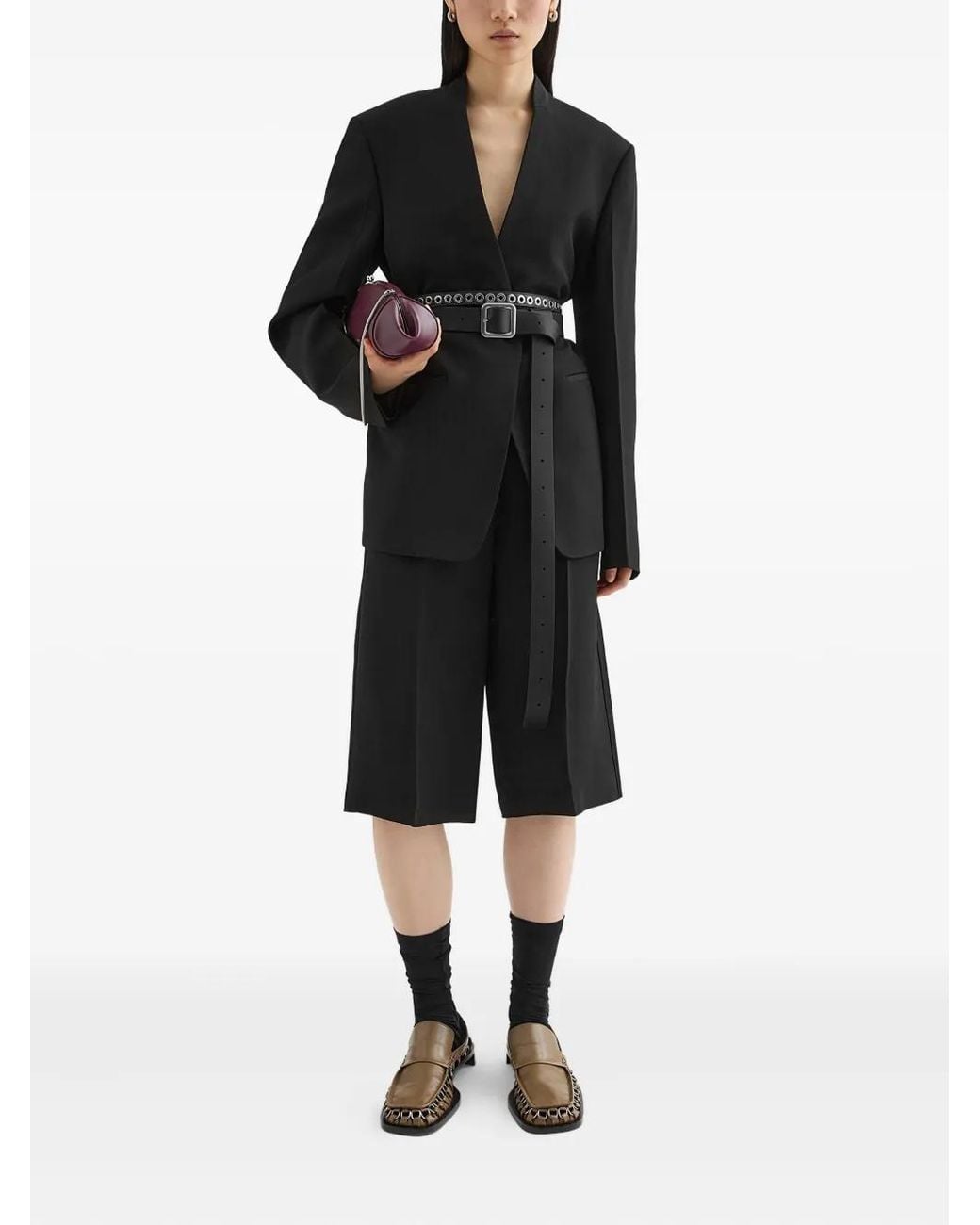 Jil Sander Black No-Lapel Blazer