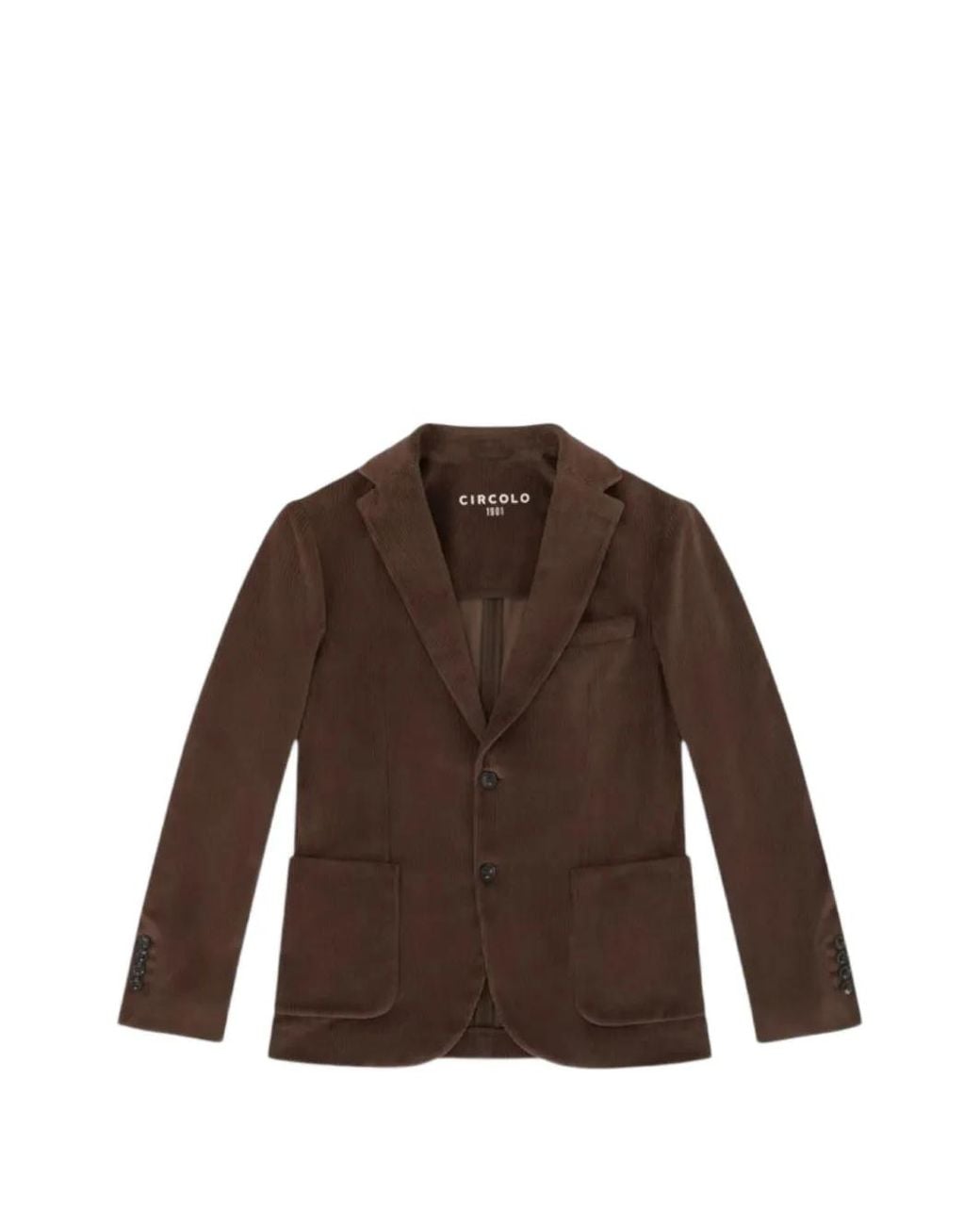 Circolo 1901 Brown Tiny Corduroy Single-Breasted Blazer for men