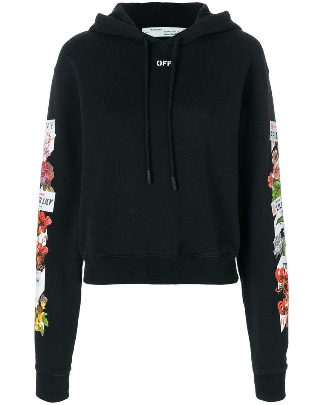 Off-White c/o Virgil Abloh Flower Shop Hoodie in Black | Lyst