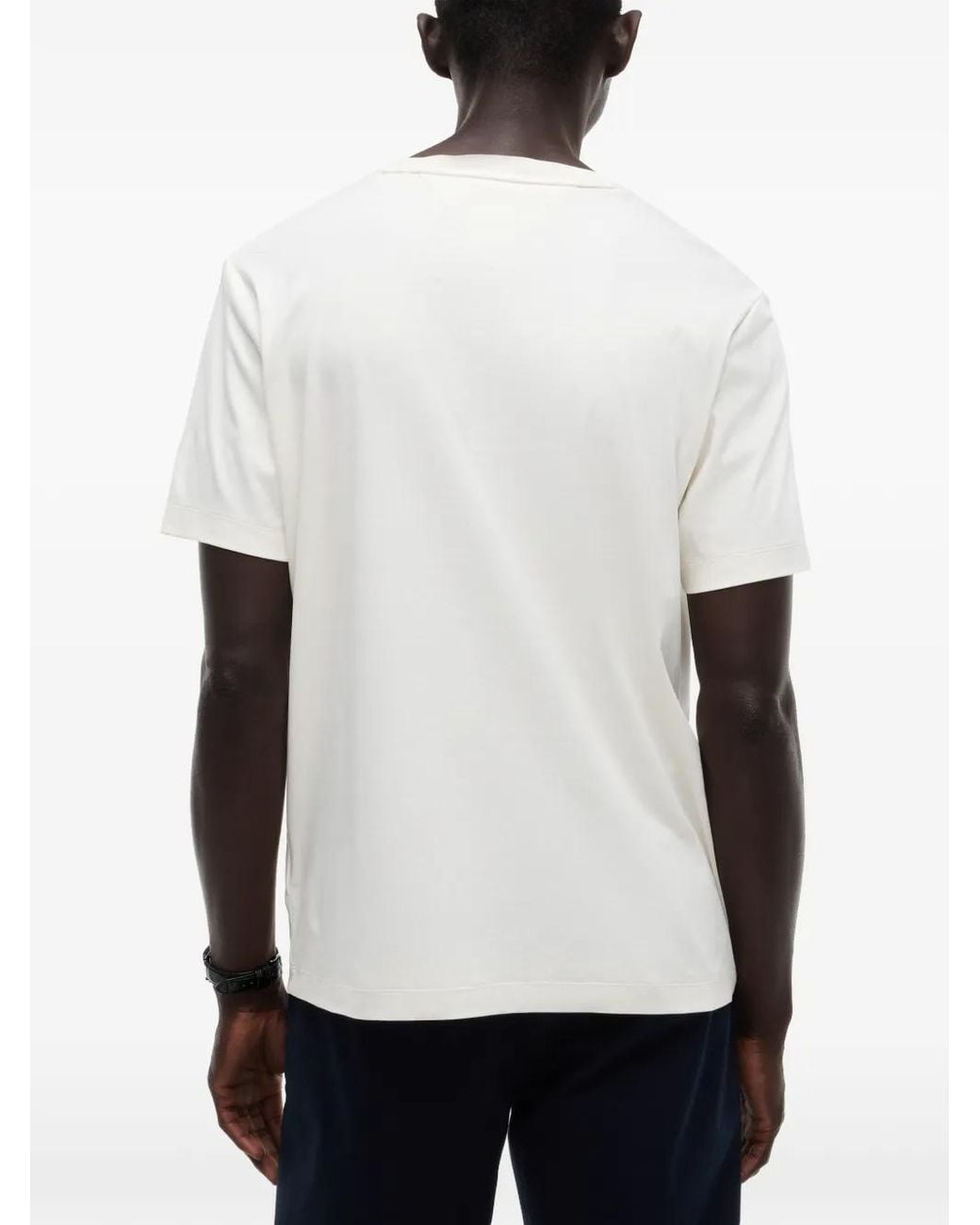 Tommy Hilfiger White Crest-Patch Pocket T-Shirt for men