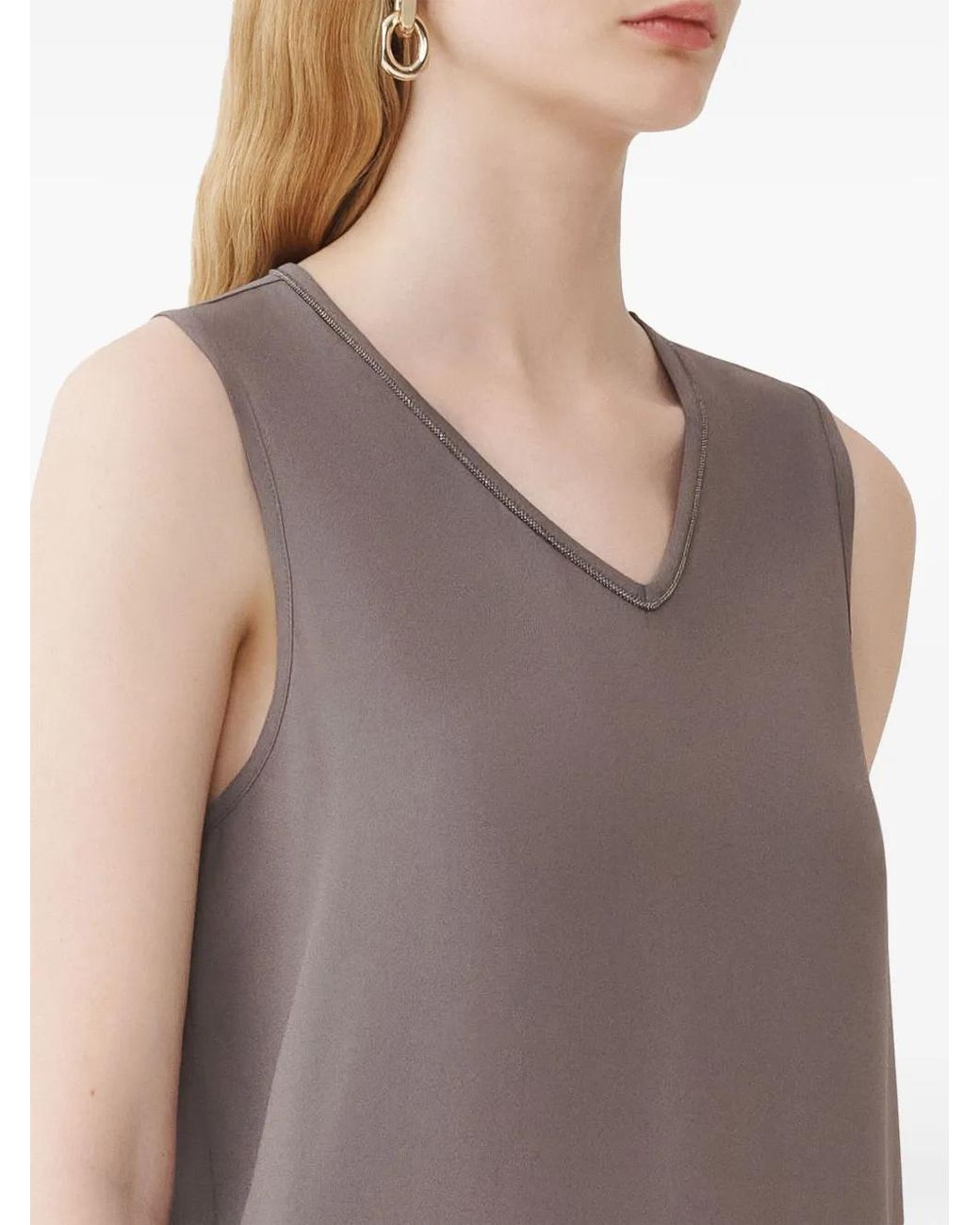 Fabiana Filippi Brown Sablé Vest