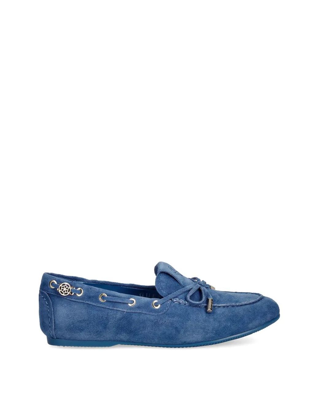 Guess Blue Aisha Tie-Detail Loafers