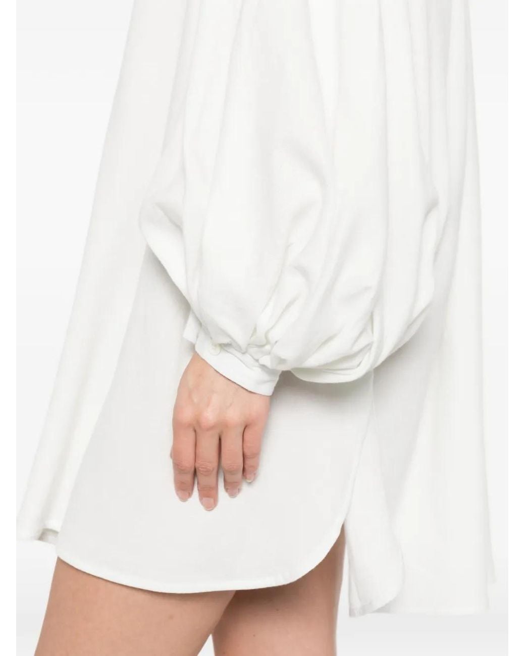 Marrakshi Life White Balloon Sleeve Dress