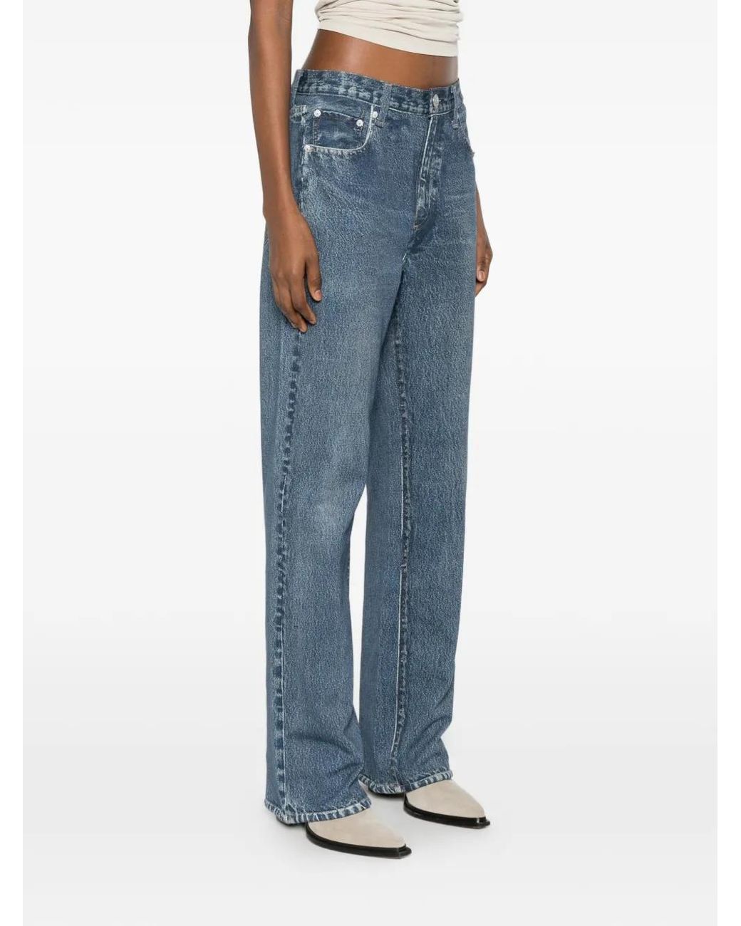 Rag & Bone Blue Button-Up Trousers