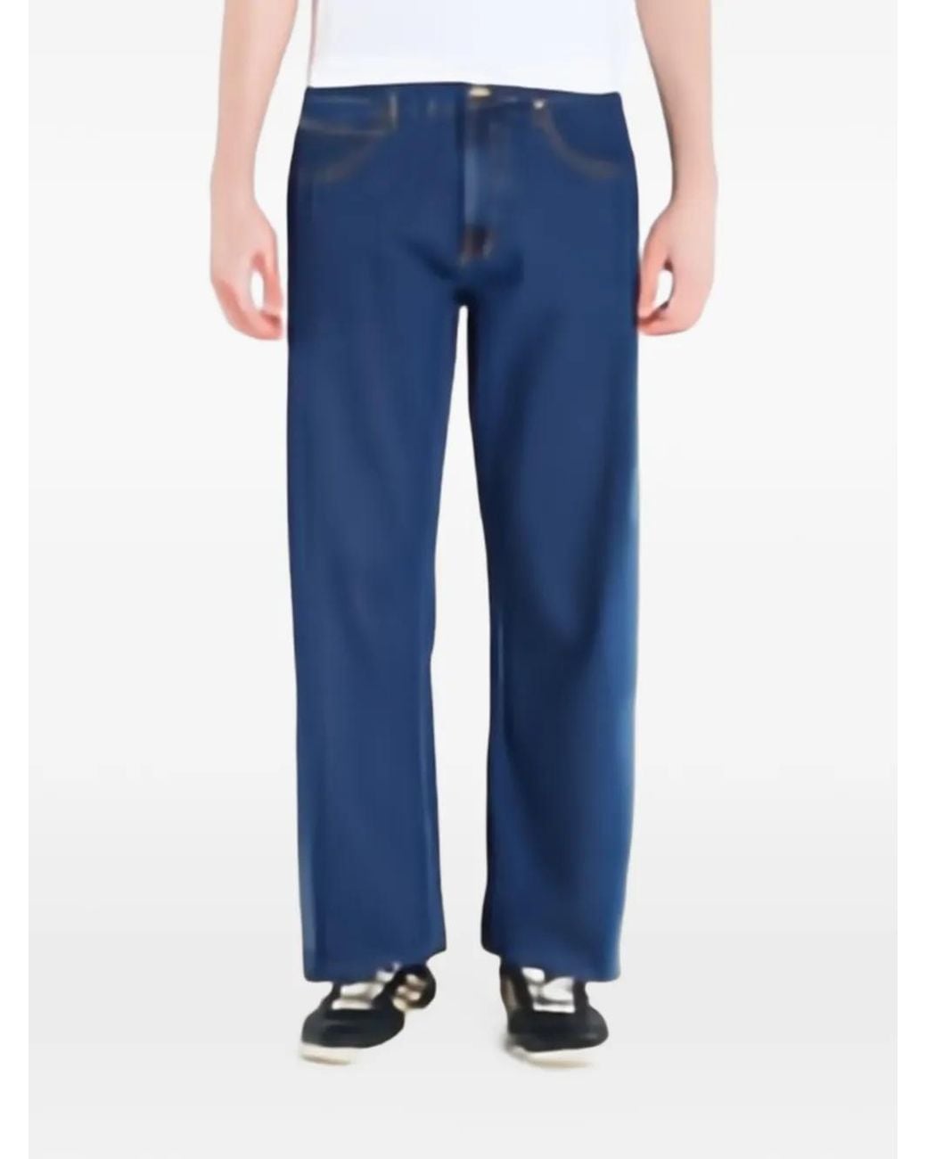 Adidas Blue Firebird Adicolor Denim Trousers for men