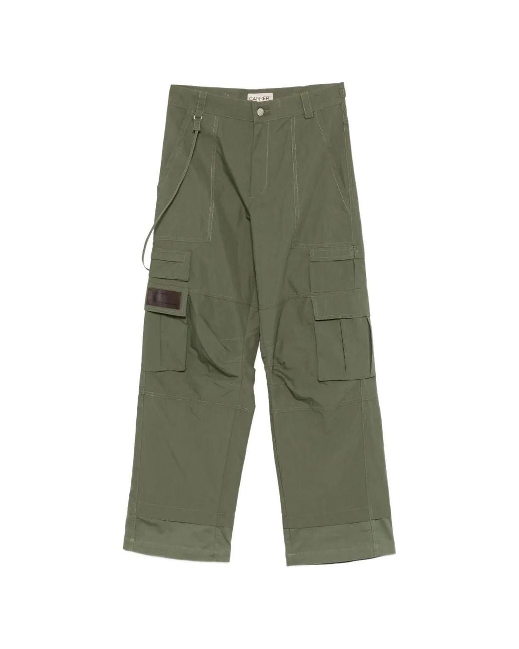 Carrera Green Contrast-Stitch Multi-Pocket Cargo Pants for men