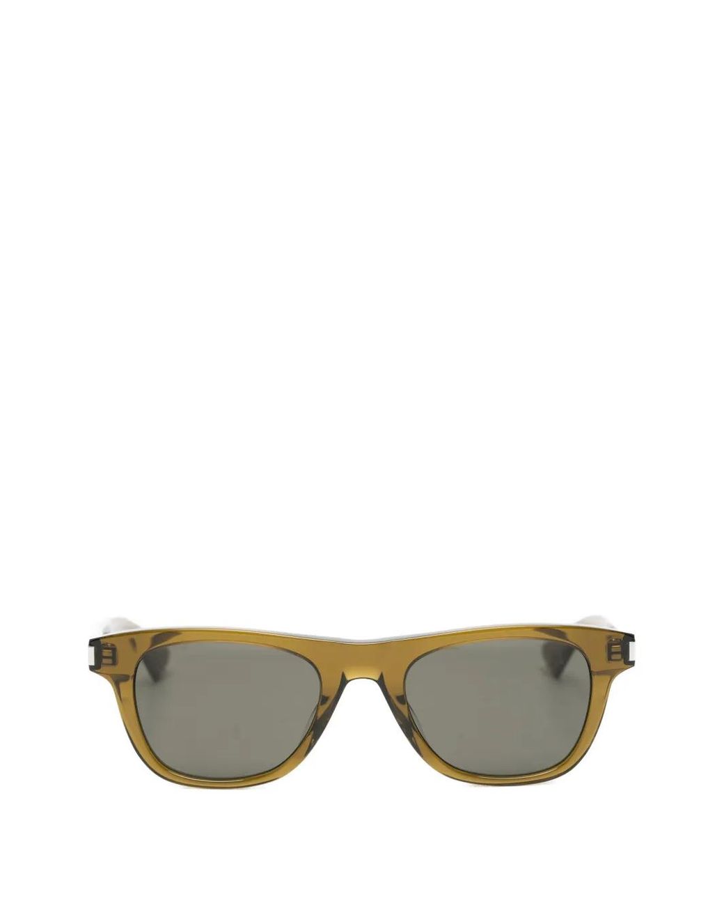 Saint Laurent Gray Square-Frame Sunglasses