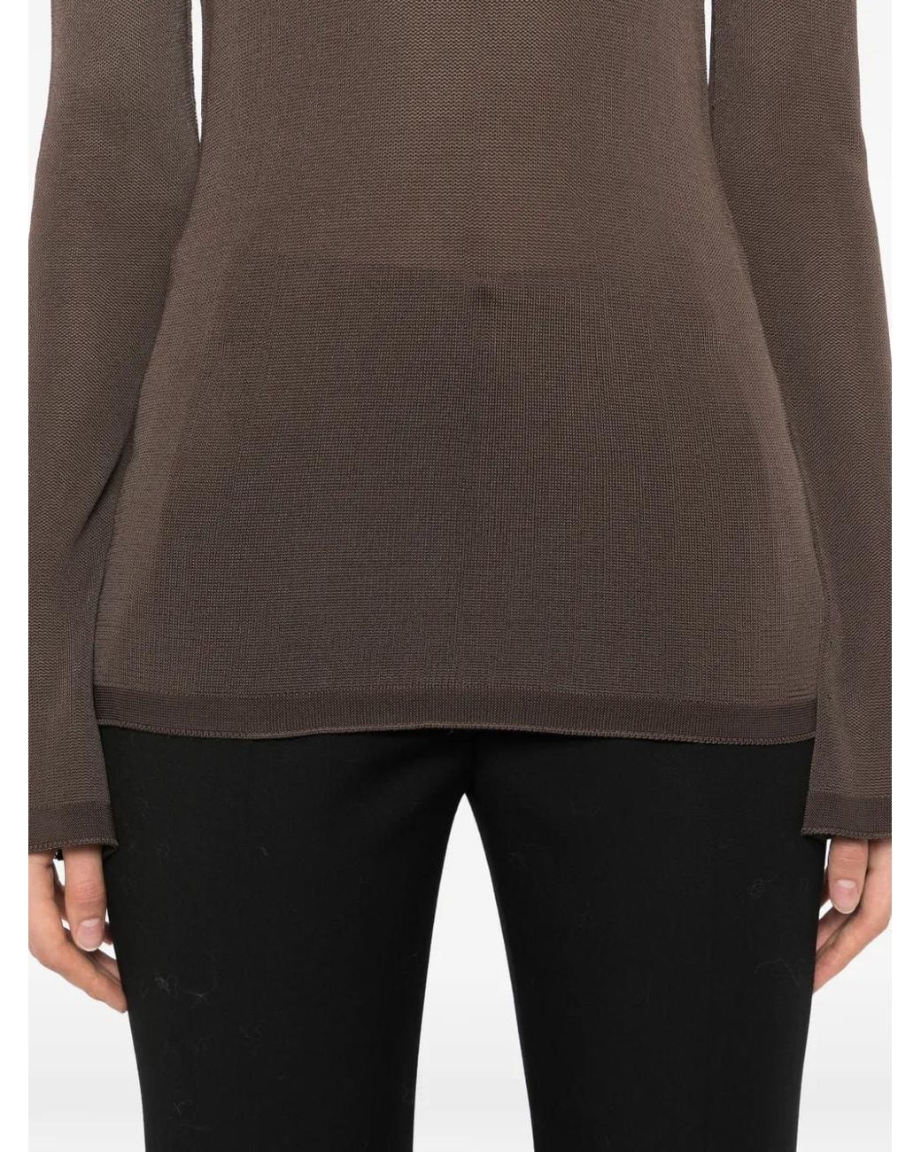 Tom Ford Brown Flared Sleeve Top