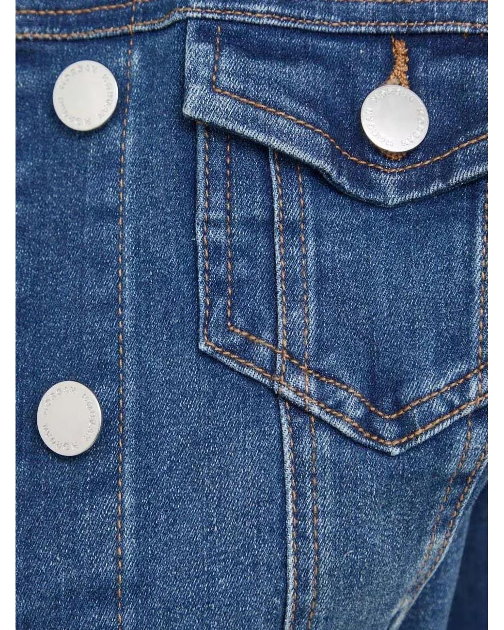Morgan Blue Button-Fastening Denim Jacket