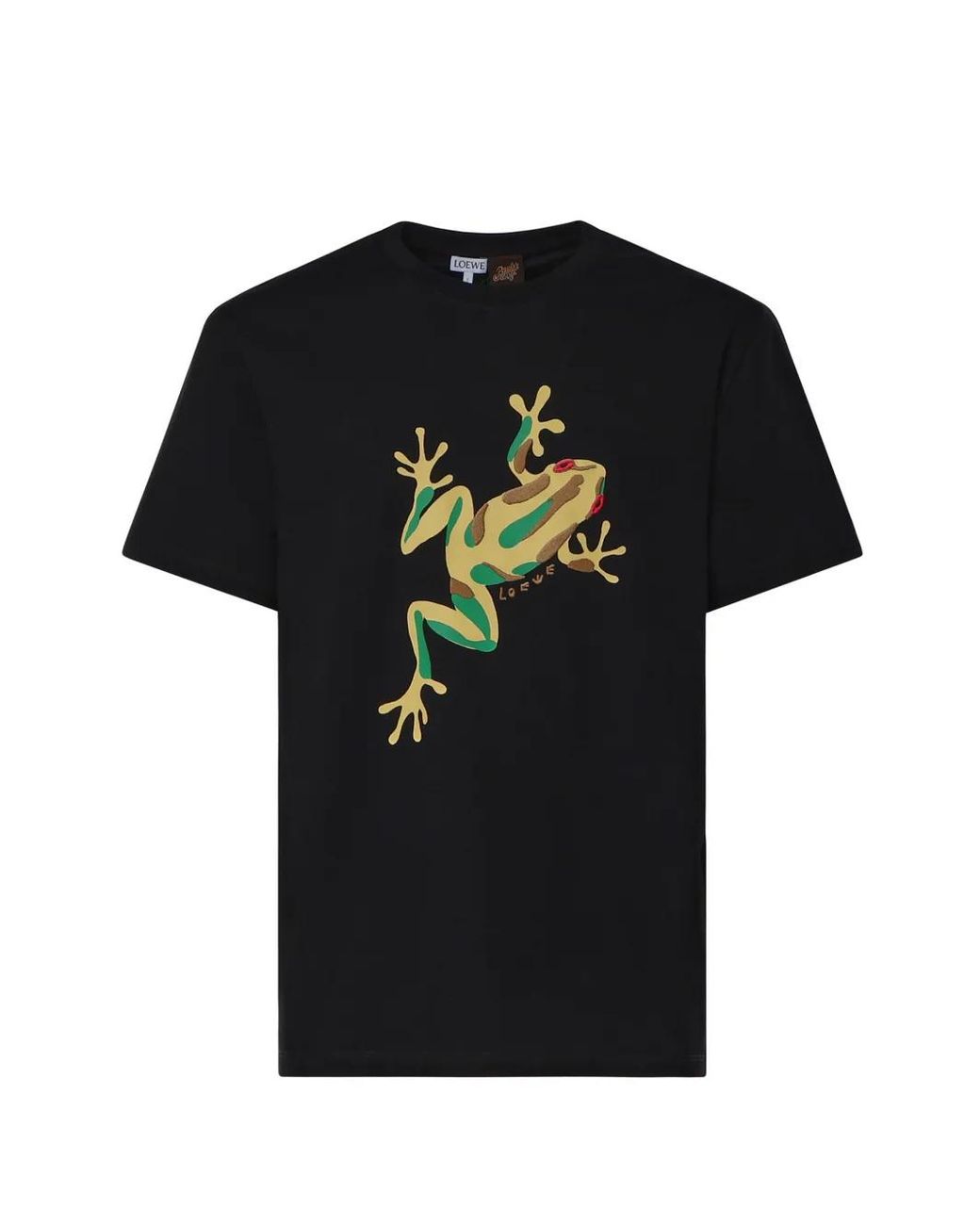 Loewe Black T-Shirt À Logo Anagram Et Motif Grenouille for men