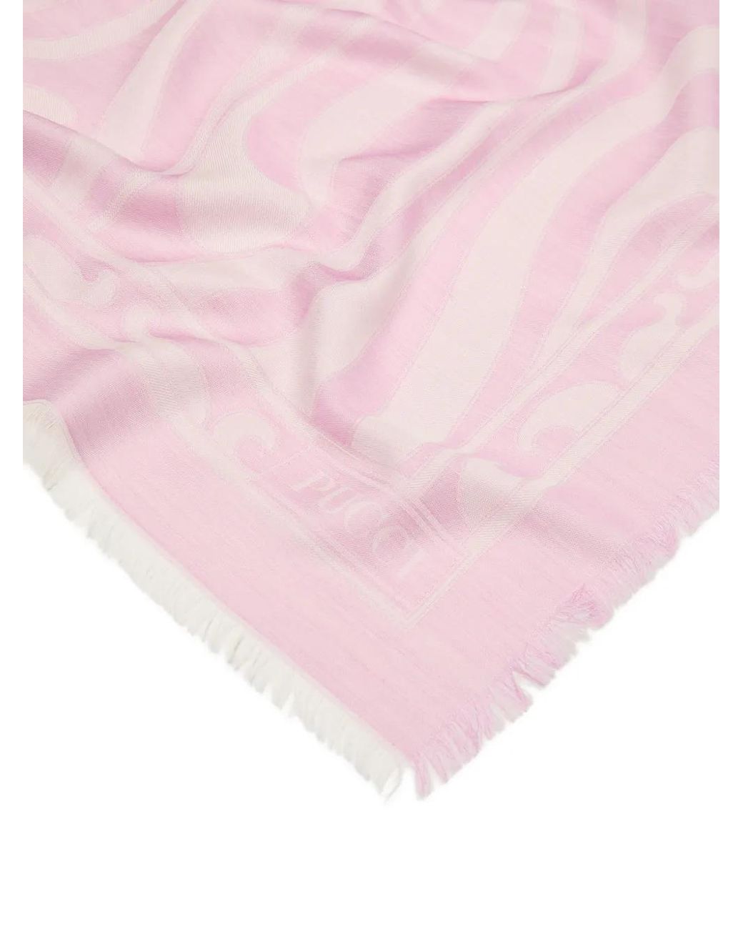 Emilio Pucci Pink Marmo-print Jacquard Scarf