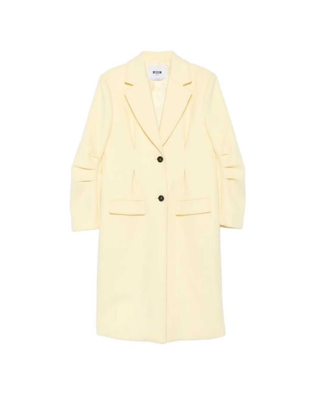 MSGM Natural Single-Breasted Coat