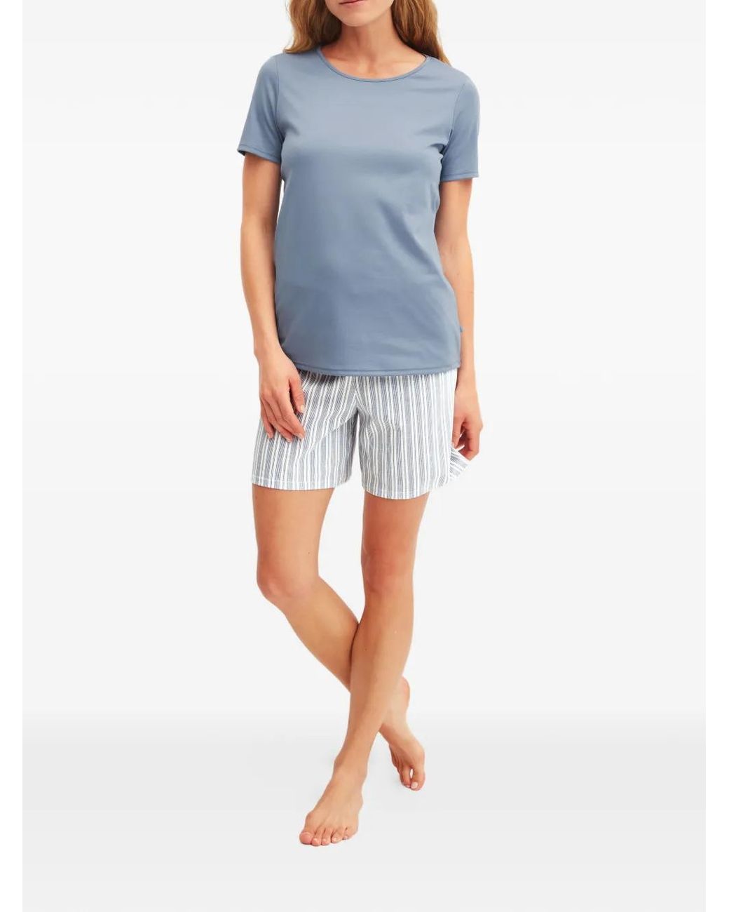 Calida Blue Striped Dreams Pyjama Set