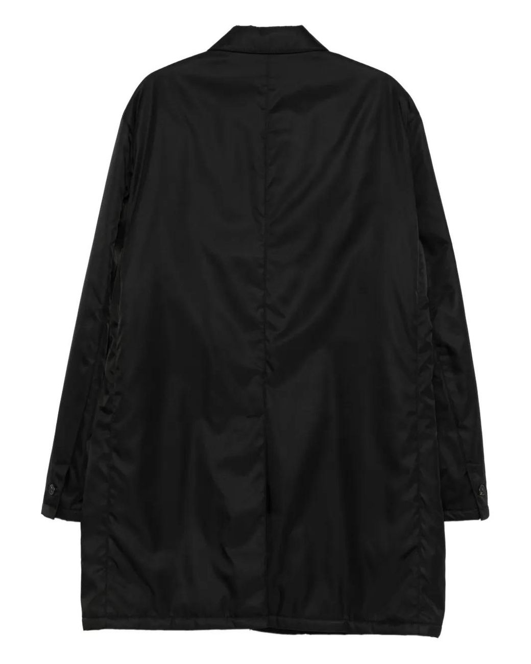 Prada Linea Rossa Black Single-Breasted Coat for men