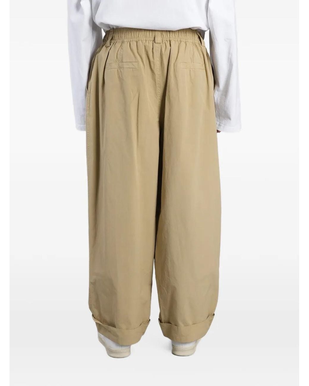 Marni Natural Pleated Wide-Leg Trousers for men