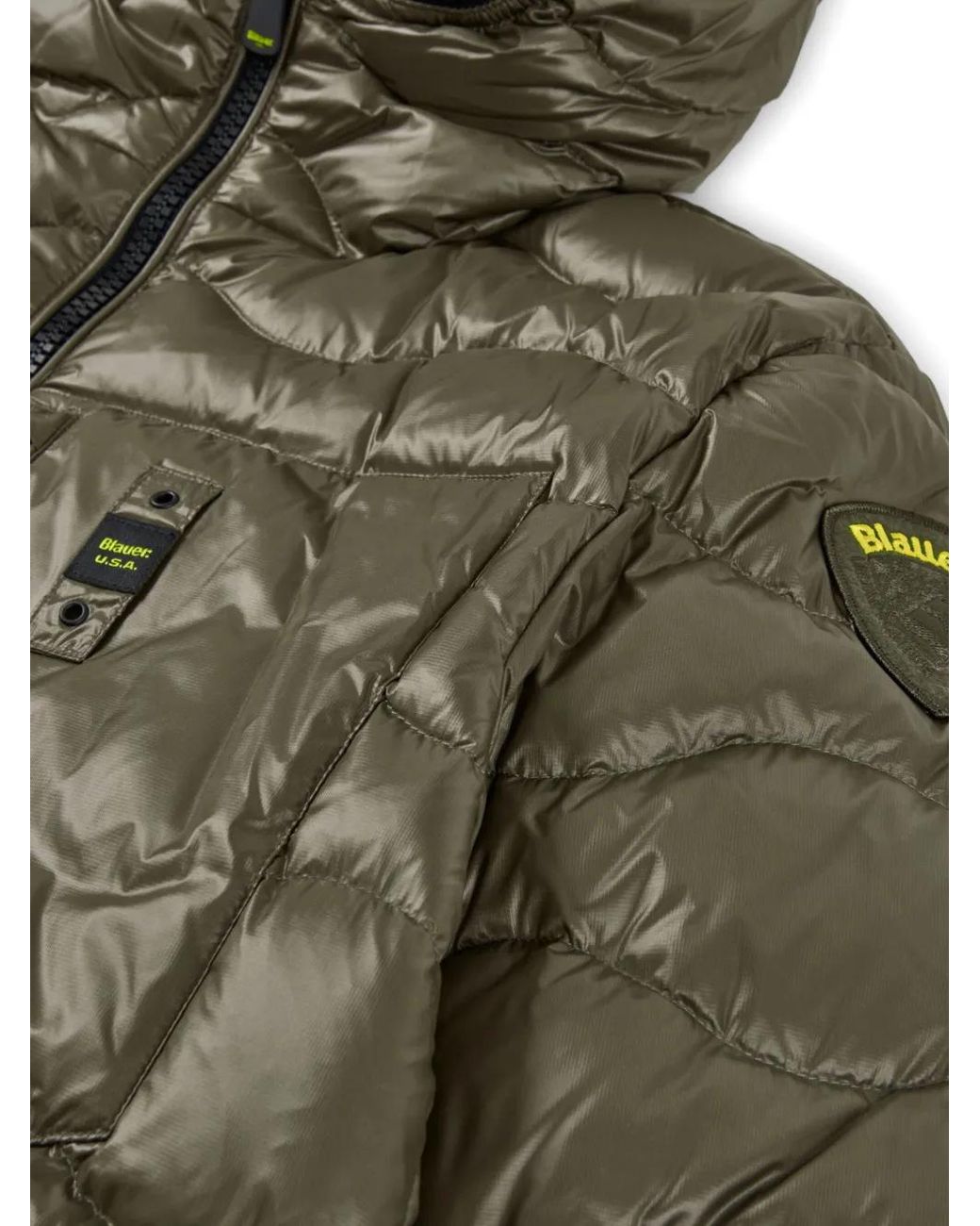 Blauer Green Logo-Patch Padded Jacket for men