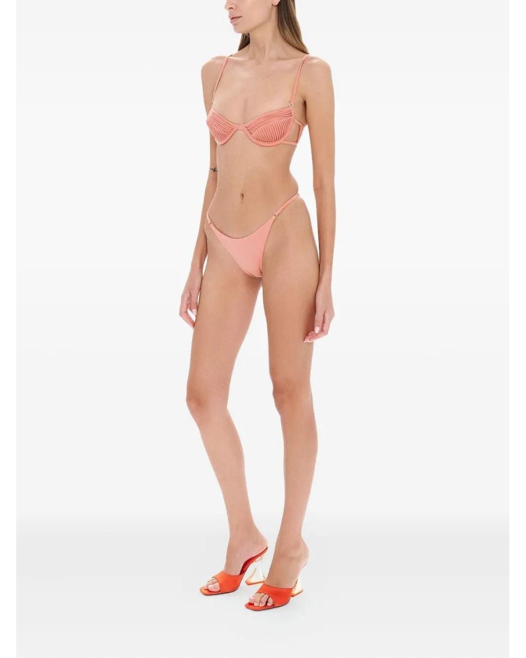 Selia Richwood Pink Amy Ruched Bikini
