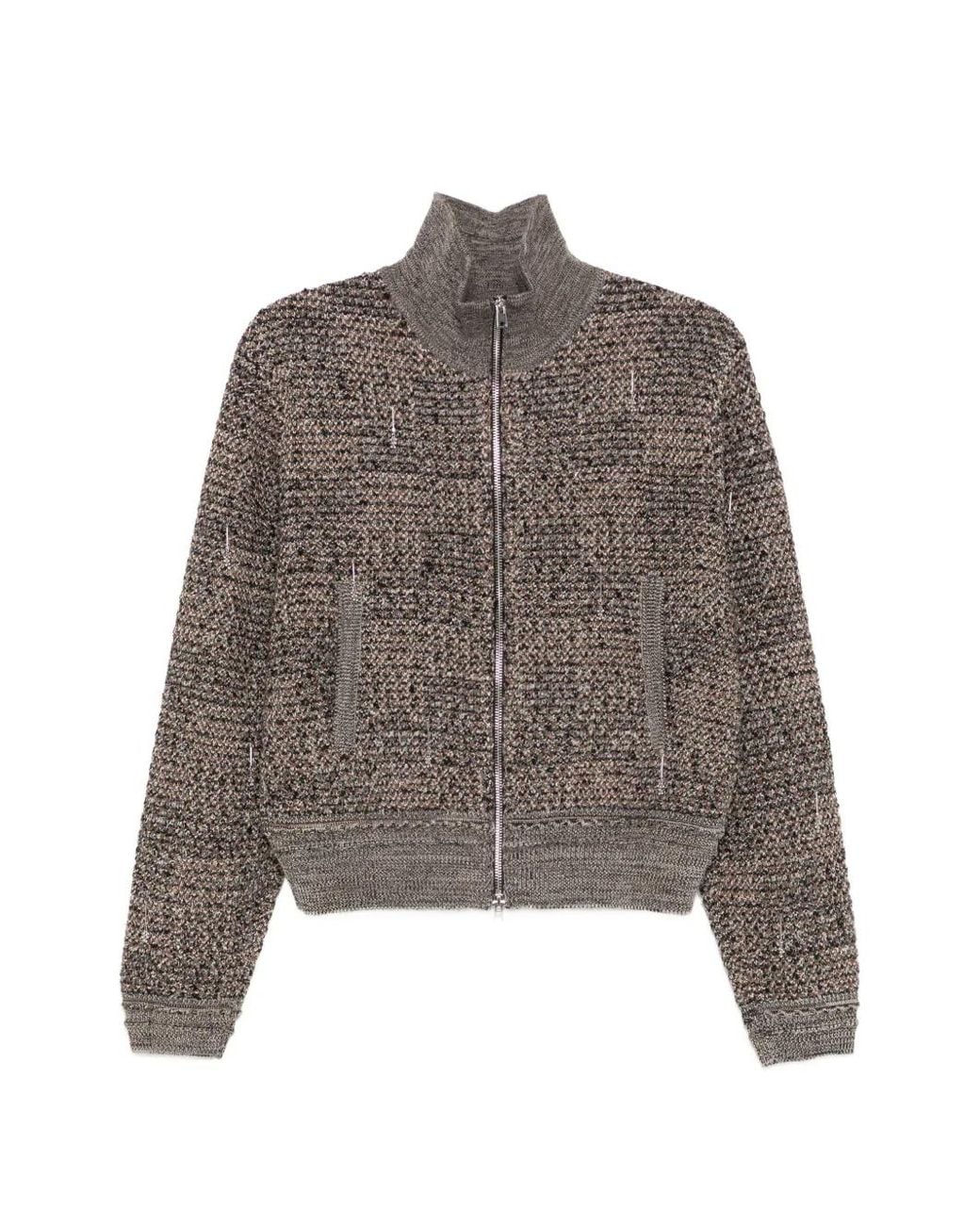 JNBY Brown Turtleneck Cardigan