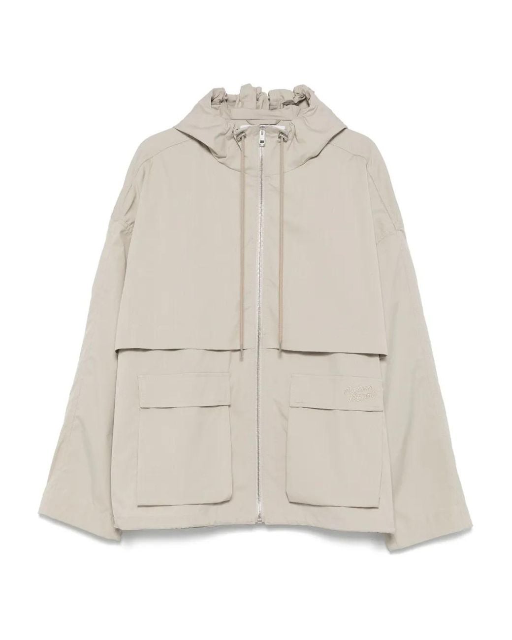 Maison Kitsuné Windjack Met Capuchon in het Natural voor heren