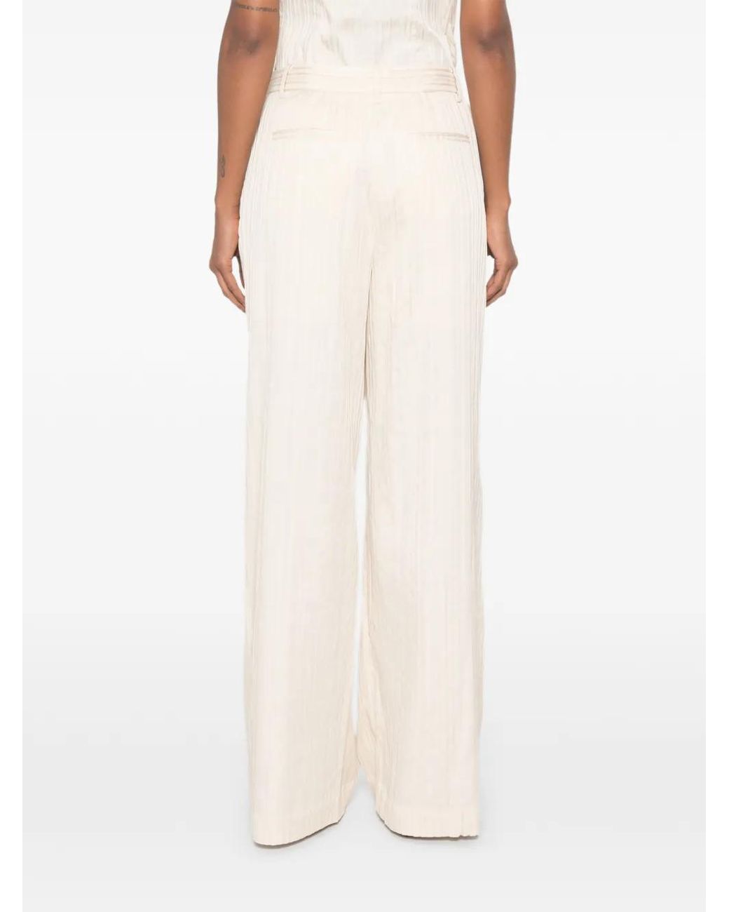 Jonathan Simkhai White Grace Wide-Leg Trousers