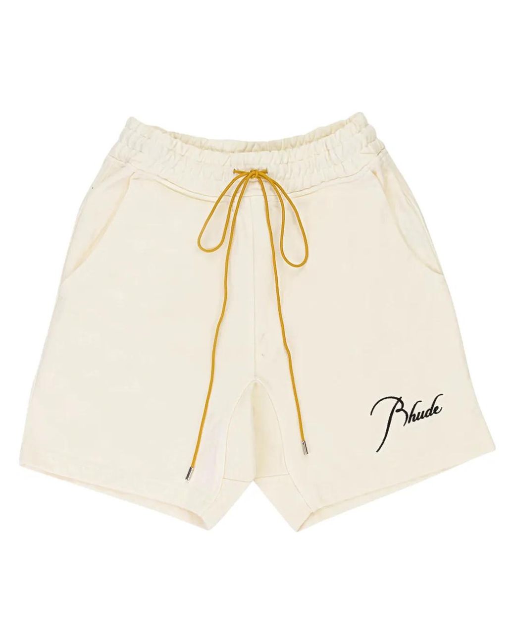 Rhude Natural Script Shorts for men
