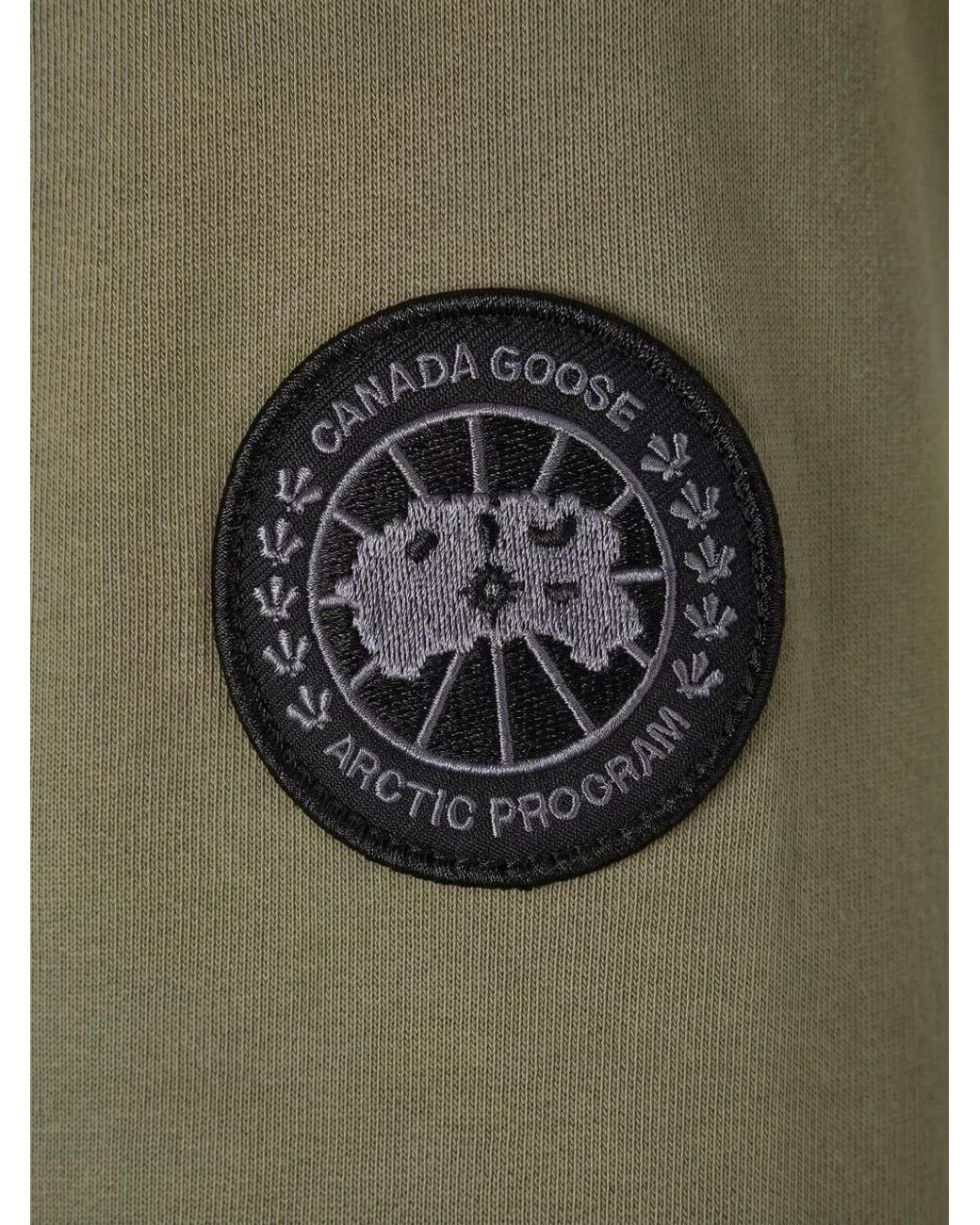 Canada Goose Green Loon Logo-Patch Sweatshirt for men