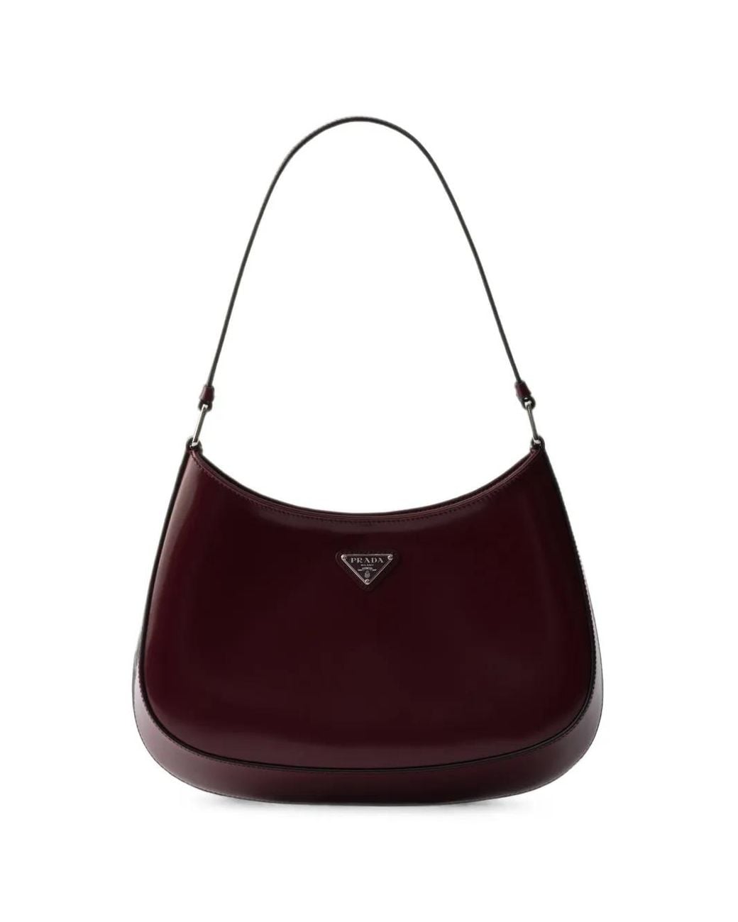 Prada Purple Cleo Brushed Leather Shoulder Bag