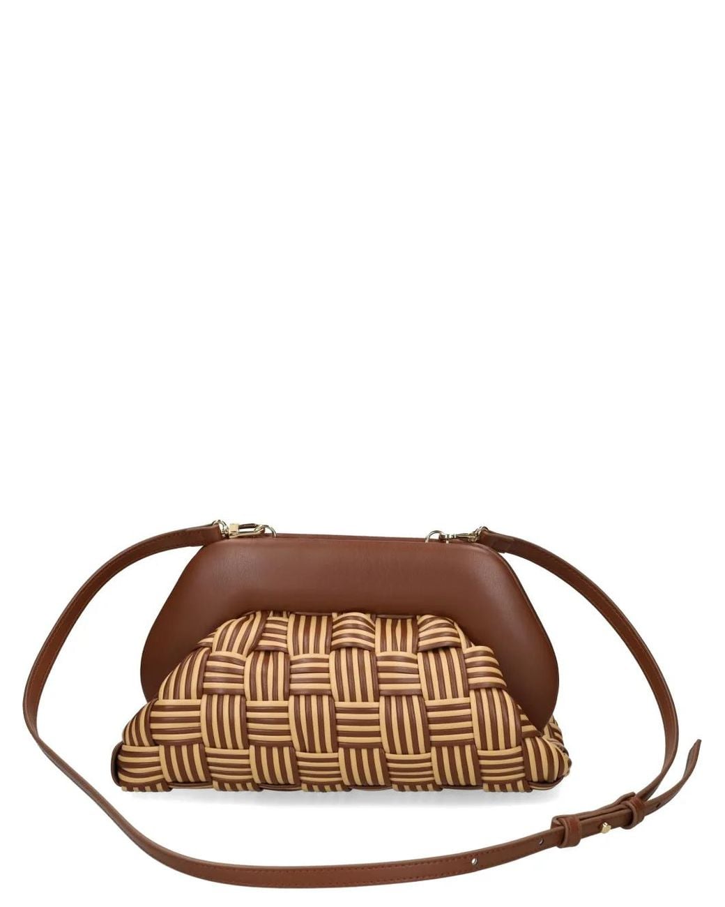 THEMOIRÈ Brown Woven Clutch Bag