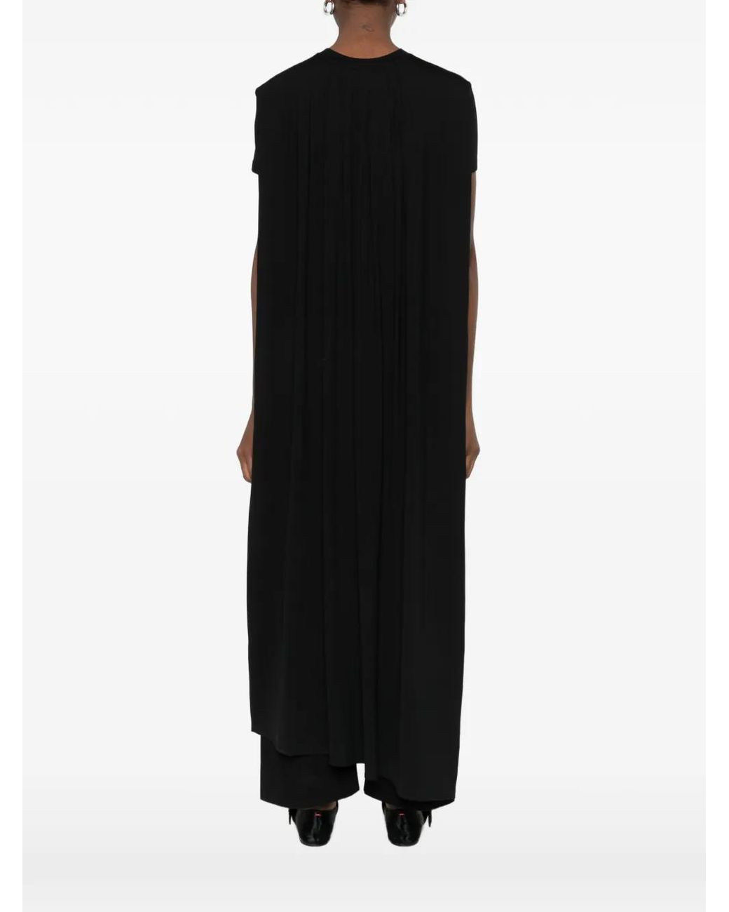 Magda Butrym Black Draped T-Shirt