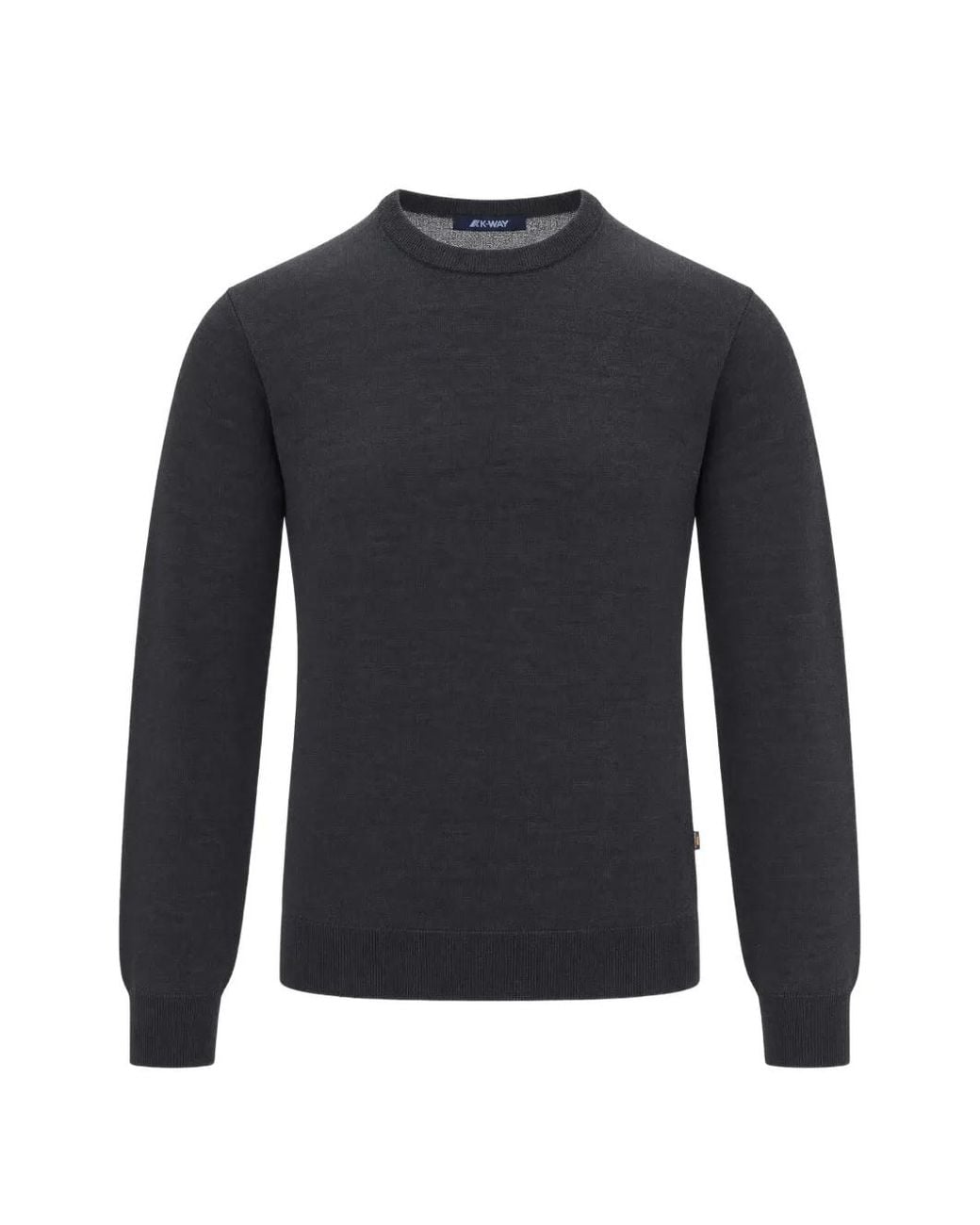 K-Way Blue Crew-Neck Knitted Sweater for men