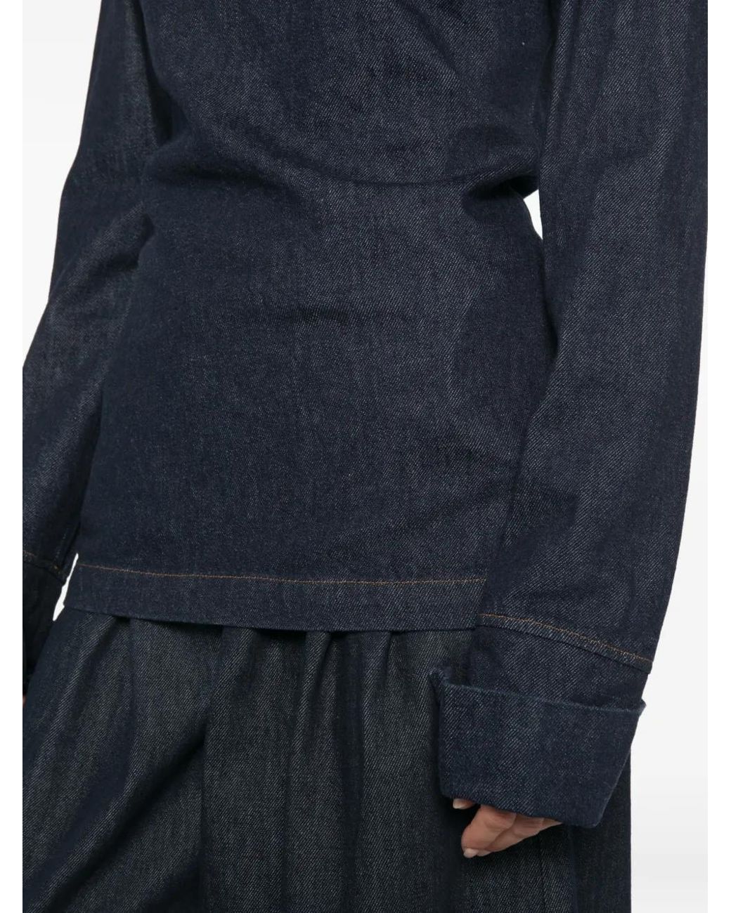 Thelatest Blue Elisa Denim Long-Sleeve Top