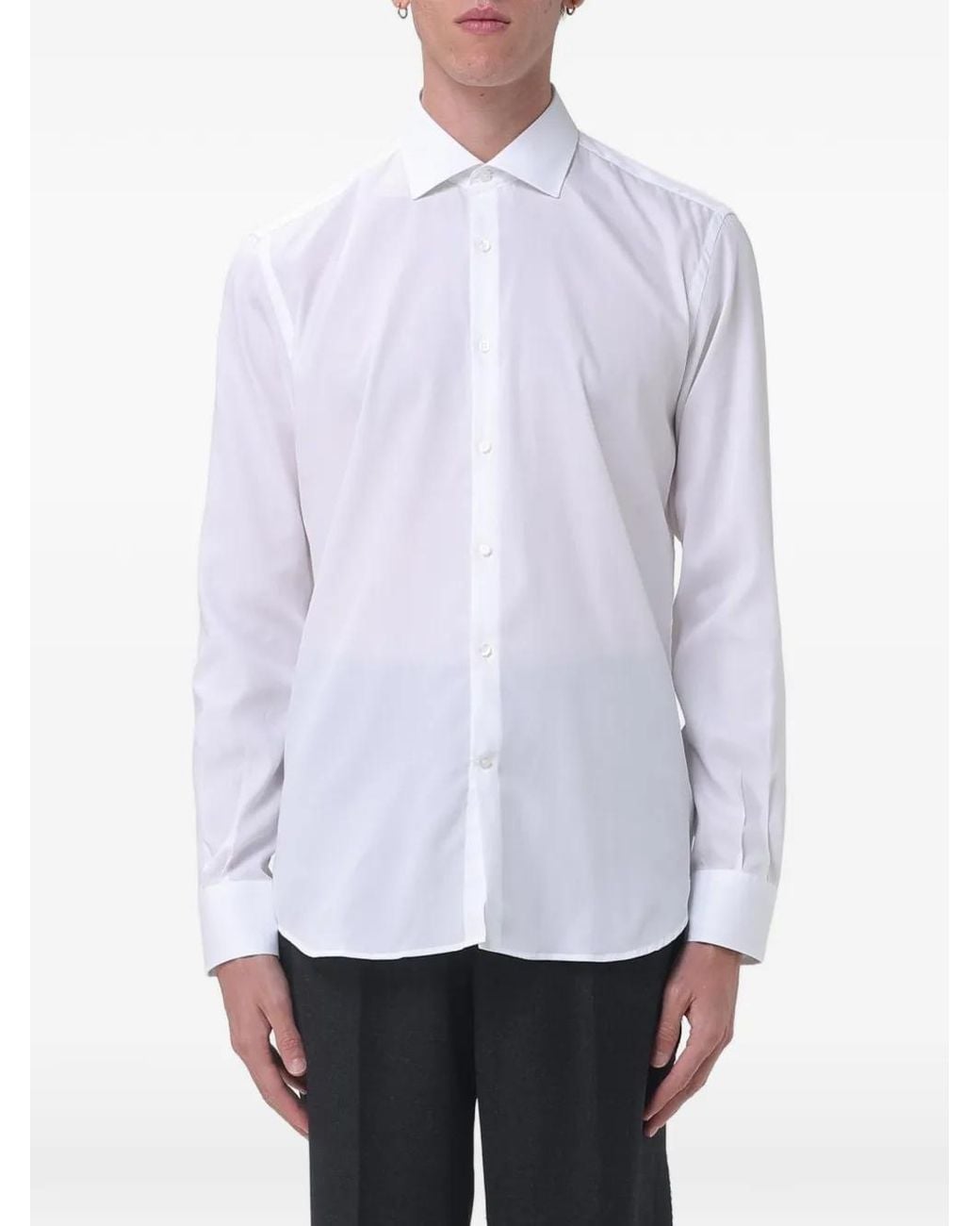 Camicia A Righe di Brooksfield in White da Uomo