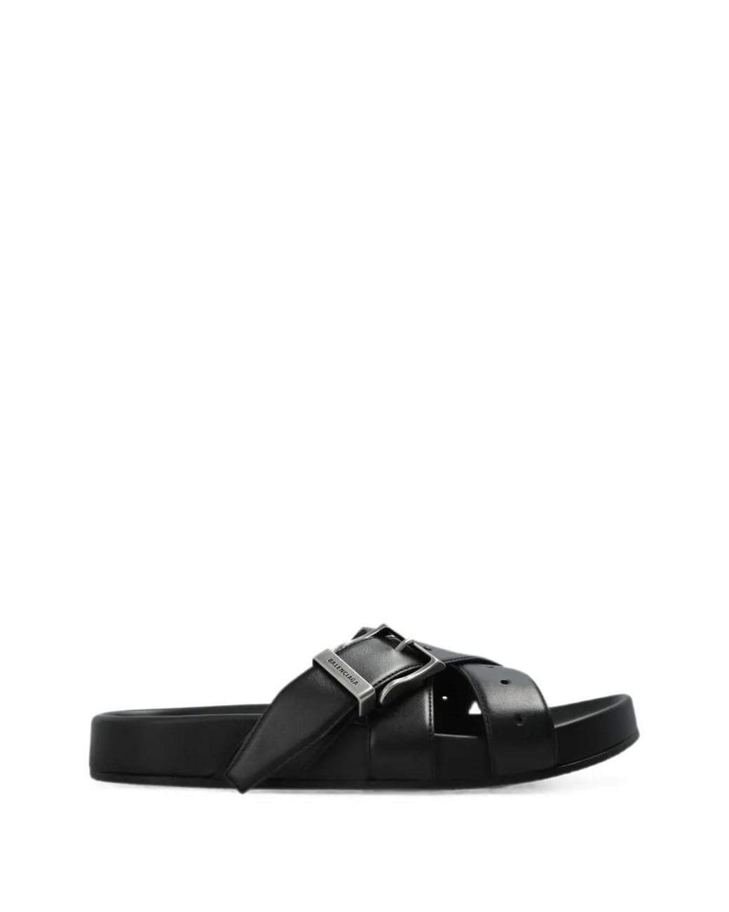 Balenciaga Black Buckle-Fastening Sandals for men